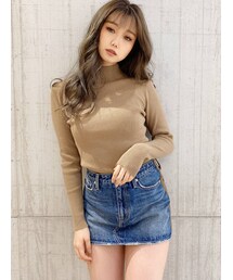 GYDA | ボトルネックリブニット TOPS(ニット/セーター)