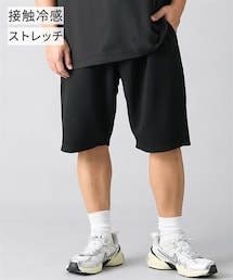 nissen | 無地ワッフルハーフパンツ　接触冷感・ストレッチ【大きいサイズ】