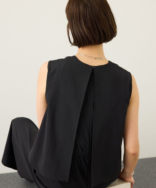 ROPE'（ロペ）の「バックオープンオールインワン/イージーケア（つなぎ/オールインワン・レディース・ブラック/ベージュ/ブルー・F）」の11枚目の写真