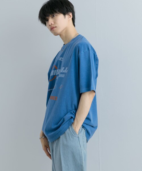 SENSE OF PLACE by URBAN RESEARCH(センスオブプレイスバイアーバンリサーチ)の「フェードロゴグラフィックTシャツ(5分袖)(Tシャツ/カットソー・メンズ・ROYAL BLUE/BLACK/YELLOW・M/L)」の21枚目の写真