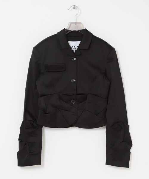 URBAN RESEARCH（アーバンリサーチ）の「GANNI Satin Draped Blazer