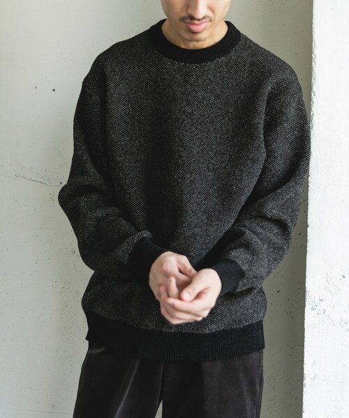 URBAN RESEARCH DOORS(アーバンリサーチドアーズ)の「ジャガードモールニットプルオーバー(ニット/セーター・メンズ・GREIGE/BLUE/OLIVEBROWN/BLACK・M/L)」の13枚目の写真