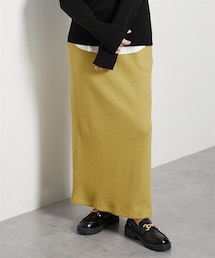 Soiunique | 肉厚ワッフル素材Iラインスカート ［Soiunique］(スカート)