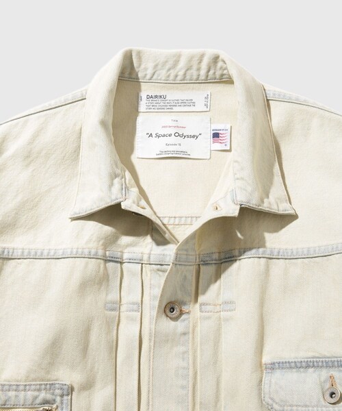 ADAM ET ROPE'（アダムエロペ）の「【DAIRIKU/ダイリク】Ice Wash 2PKT Denim Jacket（デニムジャケット・メンズ・ホワイト系・L/M）」の5枚目の写真