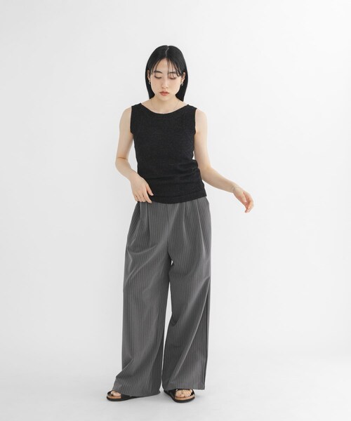 KBF(ケイビーエフ)の「2WAYニットタンクトップ(タンクトップ・レディース・BLACK/BROWN/BEIGE・One)」の8枚目の写真