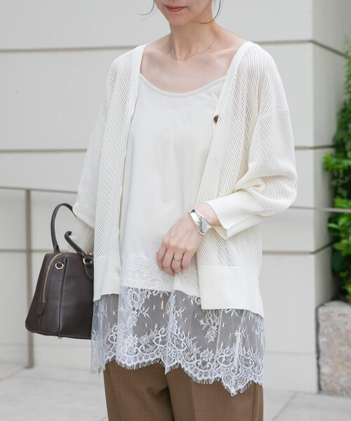 ITEMS URBANRESEARCH(アイテムズ アーバンリサーチ)の「ヘムレースキャミソール(キャミソール・レディース・L/BEG/BLK・Free)」の17枚目の写真