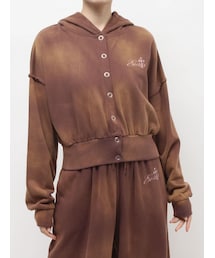 EVRIS | パウダーショートスウェットフーディー【セットアップ着用可能】(パーカー)