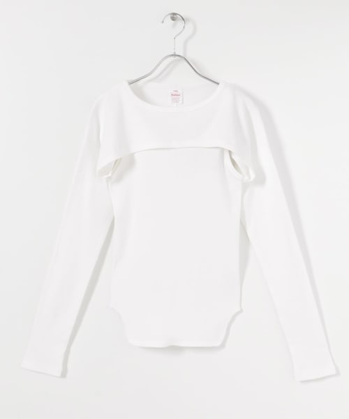 URBAN RESEARCH(アーバンリサーチ)の「『別注』Healthknit×URBAN RESEARCH レイヤードカットソー(Tシャツ/カットソー・レディース・BLACK/WHITE・FREE)」の1枚目の写真
