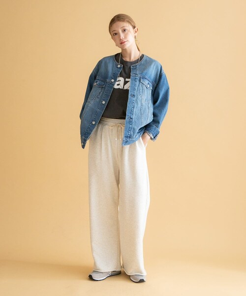 URBAN RESEARCH Sonny Label（アーバンリサーチサニーレーベル）の「スウェットワイドパンツ（スウェットパンツ・レディース・グレー/オートミール・36/38）」の9枚目の写真