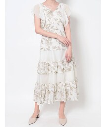 MERCURYDUO | カラーエンブロイダリーロングワンピース(ワンピース)