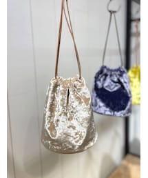 Ungrid | ベロア巾着バッグ(ハンドバッグ)