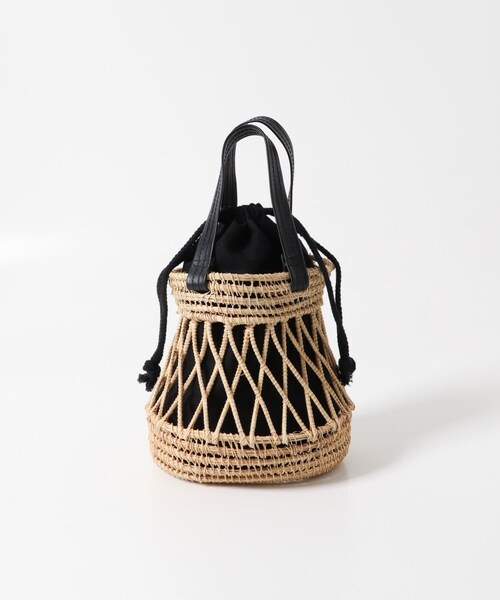 URBAN RESEARCH Sonny Label（アーバンリサーチサニーレーベル）の「TARANGO　ミニカゴバッグ（かごバッグ・レディース・OFF/BLACK・one）」の9枚目の写真
