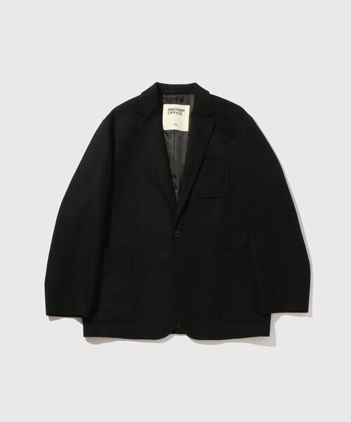 ADAM ET ROPE'(アダムエロペ)の「【ANOTHER OFFICE/アナザーオフィス】Santiago Cashmere Sports Jacket(テーラードジャケット・メンズ・ブラック/チャコール・1/2)」の1枚目の写真