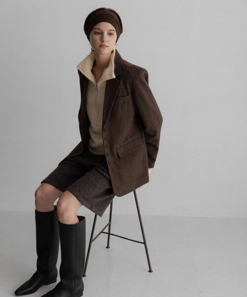 URBAN RESEARCH Sonny Label（アーバンリサーチサニーレーベル）の「ツイードテーラードジャケット（テーラードジャケット・レディース・ブラウン/ダークブラウン・Free）」の4枚目の写真