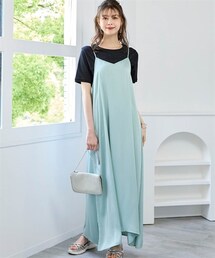 nissen | 大きいサイズ サテンキャミワンピース(ワンピース)