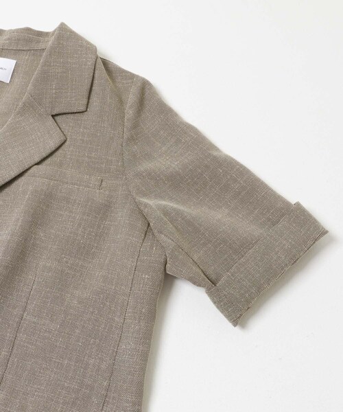 URBAN RESEARCH(アーバンリサーチ)の「シアーメッシュハーフスリーブジャケット(テーラードジャケット・レディース・BEIGE/D.NAVY・Free)」の13枚目の写真