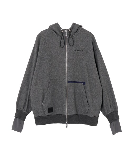 UN3D.（アンスリード）の「ARM COVER DOCKING ZIPUP HOODIE（その他トップス・レディース・ホワイト/グレー/ブラック・38/44）」の6枚目の写真