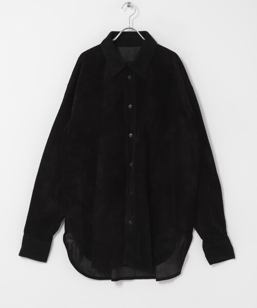 URBAN RESEARCH(アーバンリサーチ)の「『別注』A LEATHER×URBS REGULAR COLLAR SHIRT(シャツ/ブラウス・メンズ・NIGHT BLK・M/L)」の4枚目の写真