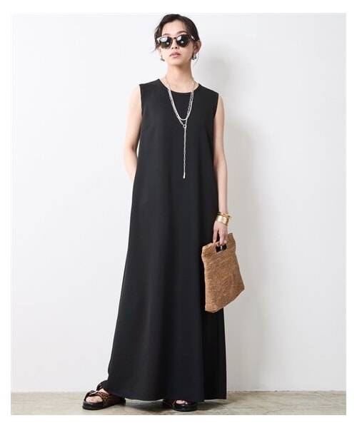 nissen（ニッセン）の「ノースリーブAラインロングワンピース（選べる2