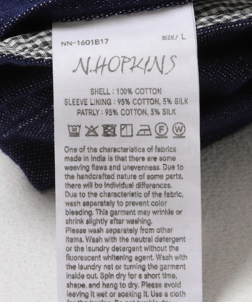 URBAN RESEARCH（アーバンリサーチ）の「NICENESS　N.HOPKINS / N.ホプキンス（テーラードジャケット・メンズ・NAVY・L）」の9枚目の写真