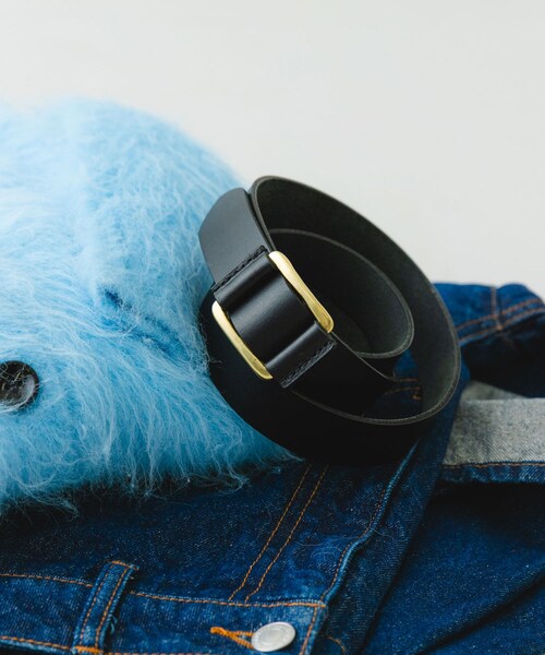 RODE SKO（ロデスコ）の「atelier brugge　SLIDE LETHER BELT（ベルト・レディース・BLACK/CHOCO・One）」の7枚目の写真