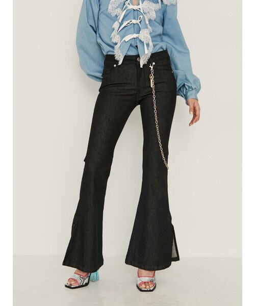 パンツ PAMEO POSE Glitter Belted Baggy Trousers PAMEO POSE（パメオポーズ）の「JESS Denim Pants（デニムパンツ