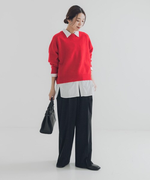 URBAN RESEARCH（アーバンリサーチ）の「ウールブレンドワイドストレートパンツ（その他パンツ・レディース・GRY STRIPE/BLACK・36/38/40）」の11枚目の写真