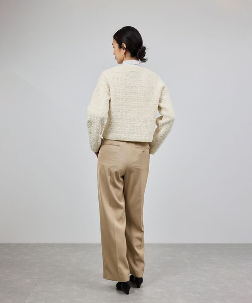 ROPE'（ロペ）の「ツイードZIPノーカラーカーディガン/イージーケア（カーディガン/ボレロ・レディース・ブラウン/キナリ/ブラウン系・F）」の22枚目の写真