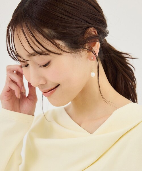 ROPE' PICNIC（ロペピクニック）の「チェーン/パールノンホールピアス（ピアス（両耳用）・レディース・ゴールド/シルバー・F）」の4枚目の写真