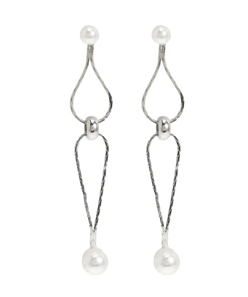 EATME（イートミー）の「パールライクチェーンピアス（ピアス（両耳用）・レディース・シルバー・F）」の2枚目の写真