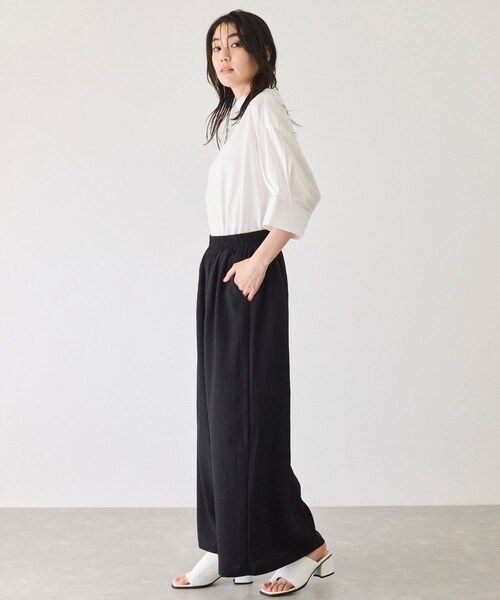 Jayro（ジャイロ）の「麻ライクパンツ（スラックス・レディース・ブラック/グレー/ブルー・F）」の9枚目の写真