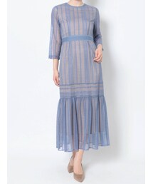 LAGUNAMOON | 【WEB限定】LADYストライプレースワンピース(ドレス)