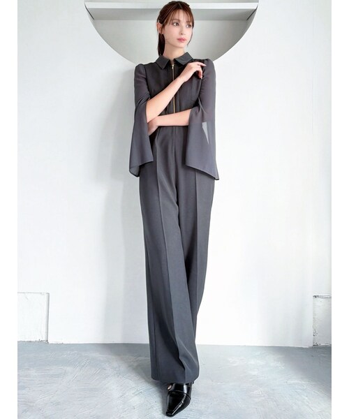 RESEXXY（リゼクシー）の「シアースリーブコンビネゾン（つなぎ/オールインワン・レディース・チャコールグレー/ブラック・S/M）」の10枚目の写真