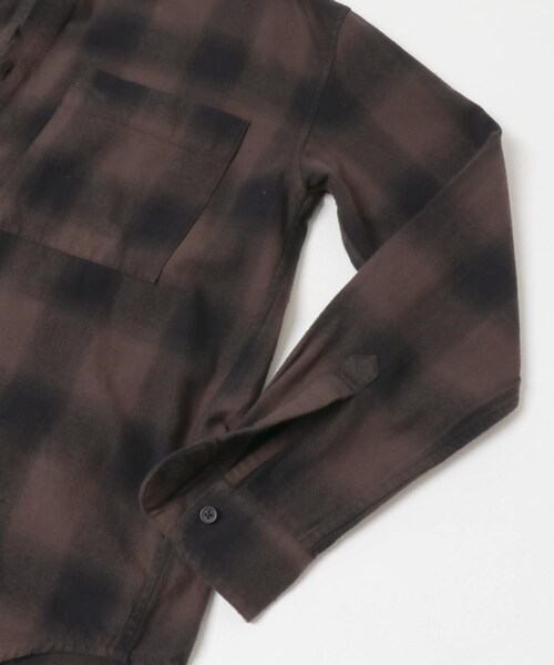 EKAL（エカル）の「製品染オンブレーチェックシャツ（シャツ/ブラウス・レディース・グレージュ/ブラウン・one）」の13枚目の写真