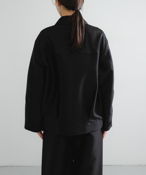 URBAN RESEARCH（アーバンリサーチ）の「new basic　WOOL SILK BOX JACKET（テーラードジャケット・レディース・BLACK・FREE）」の5枚目の写真