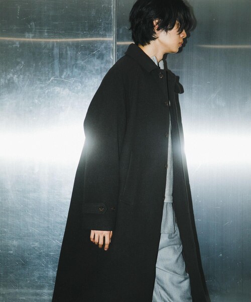 SENSE OF PLACE by URBAN RESEARCH(センスオブプレイスバイアーバンリサーチ)の「『ユニセックス』バルマカーンルーズコート(テーラードジャケット・メンズ・BLACK/D.BROWN/BEIGE/BRN×CHA・M/L)」の6枚目の写真