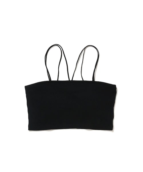 VIS（ビス）の「【選べる着丈】カップ付きWストラップキャミソール【洗える】（キャミソール・レディース・ブラック/オフホワイト・F/FS）」の15枚目の写真