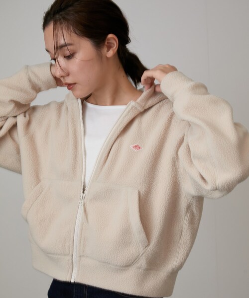 NERGY(ナージー)の「DANTON #DT-C0363 POL_ZIP PARKA(パーカー・レディース・ブラック/キナリ・M)」の1枚目の写真