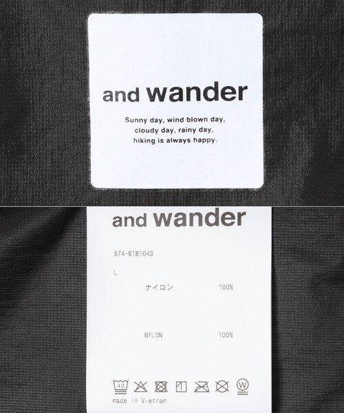 EKAL（エカル）の「and wander　OVERSIZED RIP JACKET（テーラードジャケット・メンズ・BLACK/PURPLE・M/L）」の6枚目の写真