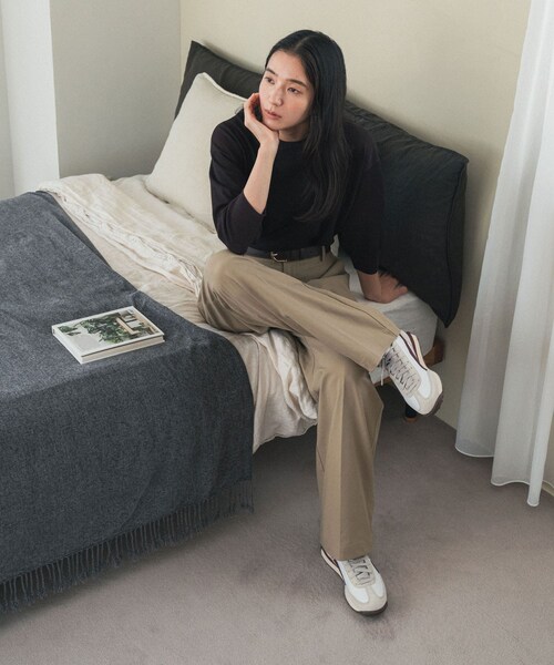 URBAN RESEARCH DOORS(アーバンリサーチドアーズ)の「ハイウエストストレッチチノパンツ(チノパンツ・レディース・BEIGE/NAVY・S/M)」の5枚目の写真