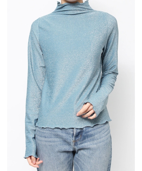 jouetie（ジュエティ）の「ラメハイネックトップス（Tシャツ/カットソー・レディース・オフホワイト/ブラック/レッド/グリーン/ブルー・M）」の7枚目の写真