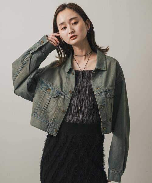 SENSE OF PLACE by URBAN RESEARCH(センスオブプレイスバイアーバンリサーチ)の「『別注』Lee101×SENSE OF PLACE JACKET(デニムジャケット・レディース・BROWN/GREEN・FREE)」の5枚目の写真