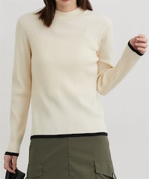 nissen | 配色カラーリブニット(ニット/セーター)