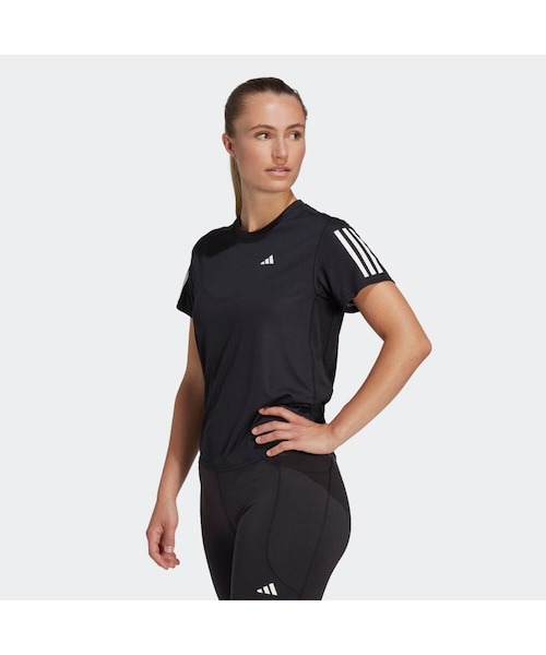 adidas（アディダス）の「オウン ザ ラン 半袖Tシャツ（トップス・レディース・ブラック/ホワイト/パープル/グリーン/セミフラッシュアクア・J/S/S/J/M/J/L/J/XL/J/2XL/M/L/XL/2XL/3XL/J/3XL/XS/5XL/J/XS）」の4枚目の写真