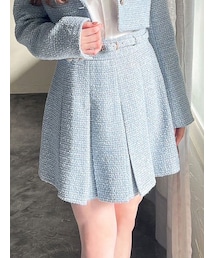 RESEXXY | ツイードプリーツミニスカート【セットアップ着用可能】(スカート)