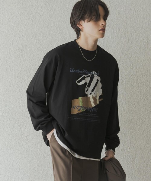 URBAN RESEARCH（アーバンリサーチ）の「鳥貴族×UR　UnuboResearch LONG-SLEEVE T-SHIRTS B（Tシャツ/カットソー・メンズ・WHITE/OATMEAL/CHARCOAL/BLACK/YELLOW/MOCHA・M/L/XL）」の19枚目の写真