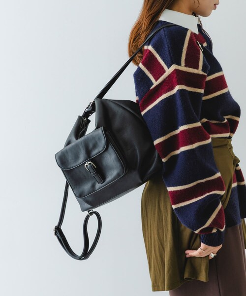 RODE SKO（ロデスコ）の「2WAYショルダーリュック（バックパック/リュック・レディース・BLACK/BROWN・One）」の9枚目の写真