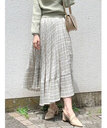 dazzlin | チェックダブルプリーツスカート(スカート)