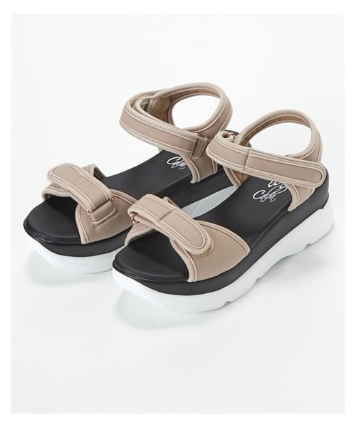 nissen（ニッセン）の「【ゆったり幅広】スニーカーサンダル（低反発中敷）（ワイズ４Ｅ）（サンダル・メンズ・黒/カーキ/ベージュ/ホワイト・M=23.0~23.5cm/4E/L=24.0~24.5cm/4E/LL=25.0~25.5cm/4E/3L=26.0~26.5cm/4E）」の8枚目の写真