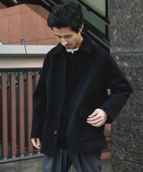 URBAN RESEARCH DOORS（アーバンリサーチドアーズ）の「ニットメルトン パデット ショートコート（テーラードジャケット・メンズ・BROWN/BLACK・M/L）」の20枚目の写真